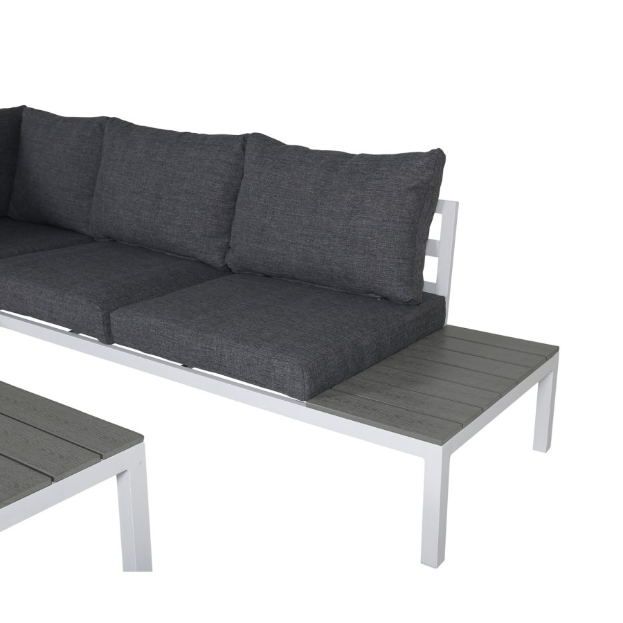 VENTURE DESIGN Odense sofast - gr hynder, gr aintwood og hvid aluminium