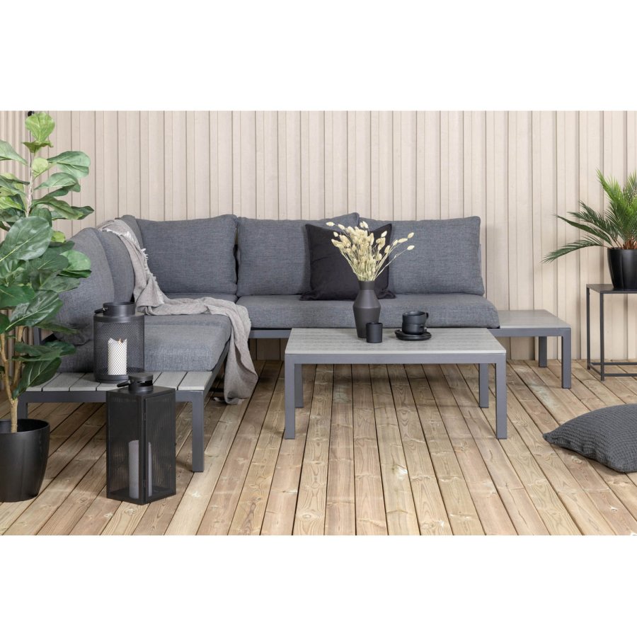 VENTURE DESIGN Odense sofast - gr hynder, gr aintwood og sort aluminium