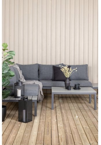 VENTURE DESIGN Odense sofast - gr hynder, gr aintwood og sort aluminium