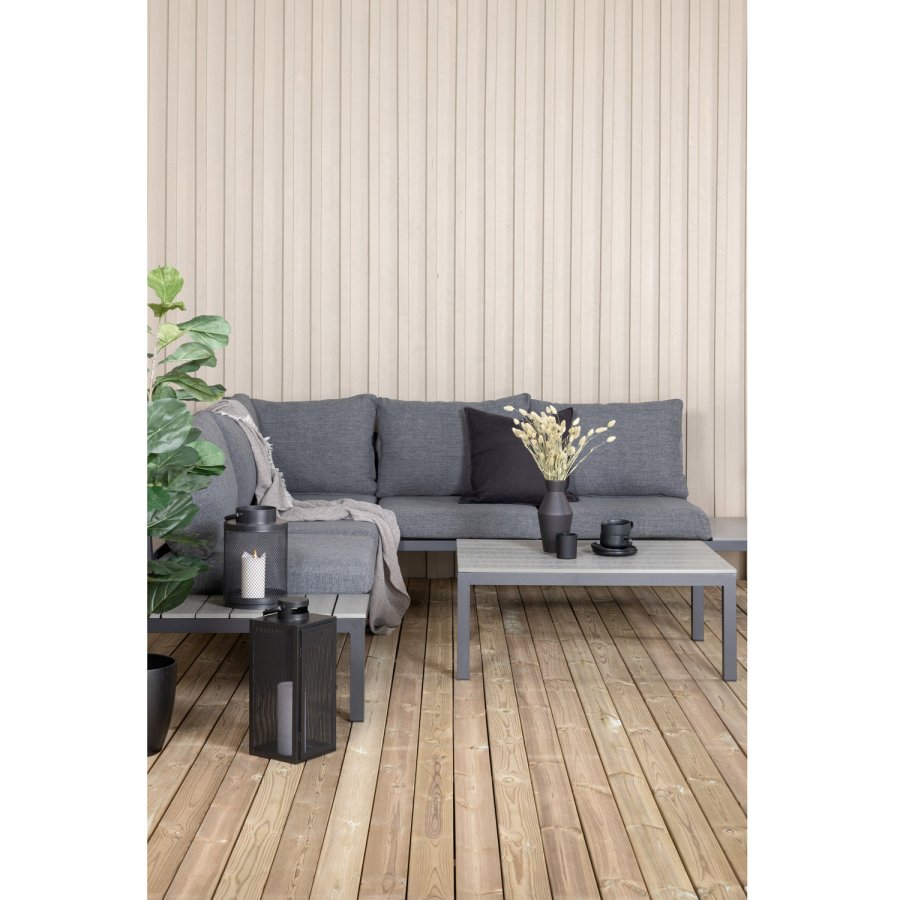 VENTURE DESIGN Odense sofast - gr hynder, gr aintwood og sort aluminium