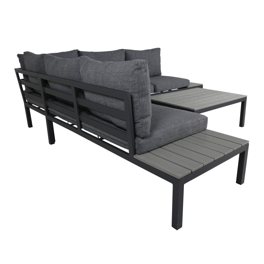 VENTURE DESIGN Odense sofast - gr hynder, gr aintwood og sort aluminium