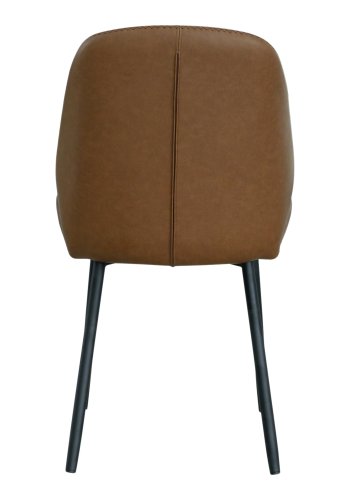 HOUSE NORDIC Monte Carlo spisebordsstol - brun PU og sort metal