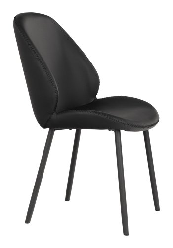 HOUSE NORDIC Monte Carlo spisebordsstol - sort PU og sort metal