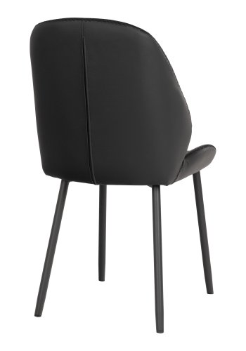 HOUSE NORDIC Monte Carlo spisebordsstol - sort PU og sort metal