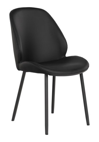 HOUSE NORDIC Monte Carlo spisebordsstol - sort PU og sort metal