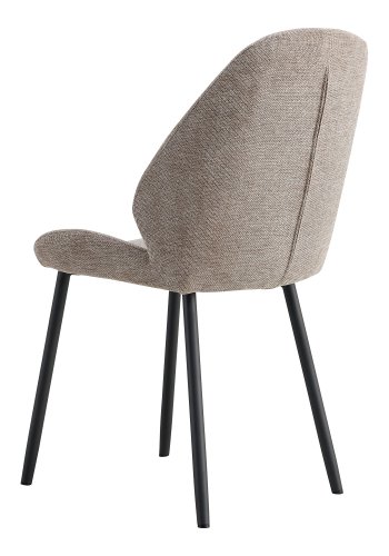 HOUSE NORDIC Monte Carlo spisebordsstol - stone gr polyester stof og sort metal