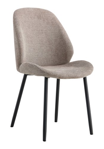 HOUSE NORDIC Monte Carlo spisebordsstol - stone gr polyester stof og sort metal