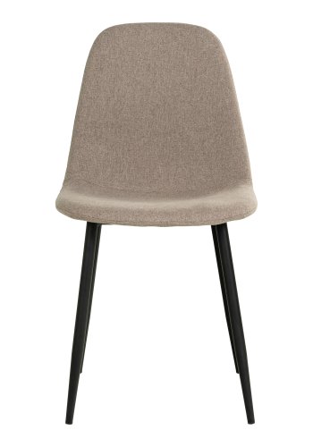 HOUSE NORDIC Stockholm spisebordsstol - stone gr stof og sort metal