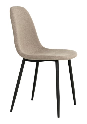 HOUSE NORDIC Stockholm spisebordsstol - stone gr stof og sort metal