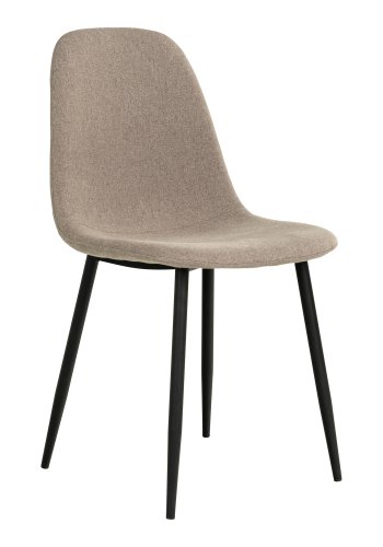 HOUSE NORDIC Stockholm spisebordsstol - stone gr stof og sort metal