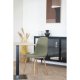 HOUSE NORDIC Stockholm spisebordsstol - mrkegrn bouclé stof og stl med trlook