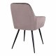 HOUSE NORDIC Harbo spisebordsstol - mushroom velour og metal, m. armln