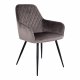 HOUSE NORDIC Harbo spisebordsstol - mushroom velour og metal, m. armln
