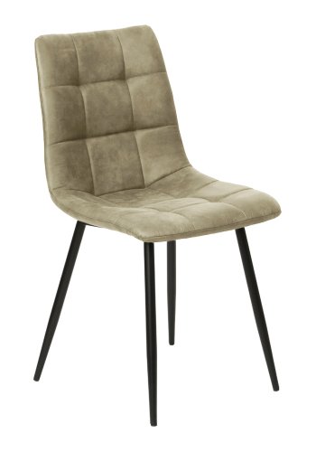 HOUSE NORDIC Middelfart spisebordsstol - lysebrunt mikrofiber stof