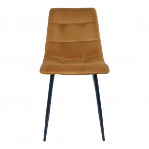 HOUSE NORDIC Middelfart spisebordsstol - gul polyester og stl