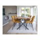 HOUSE NORDIC Middelfart spisebordsstol - gul polyester og stl