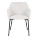 HOUSE NORDIC Spisebordsstol, hvid bouclé med sorte ben, HN1270
