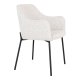 HOUSE NORDIC Spisebordsstol, hvid bouclé med sorte ben, HN1270