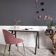 HOUSE NORDIC Geneve spisebordsstol - rosa/messing velour/stl 