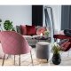 HOUSE NORDIC Geneve spisebordsstol - rosa/messing velour/stl 