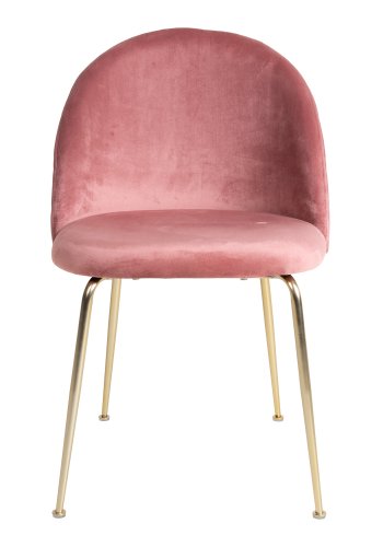 HOUSE NORDIC Geneve spisebordsstol - rosa/messing velour/stl 