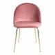 HOUSE NORDIC Geneve spisebordsstol - rosa/messing velour/stl 