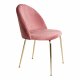 HOUSE NORDIC Geneve spisebordsstol - rosa/messing velour/stl 