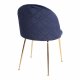 HOUSE NORDIC Geneve spisebordsstol - bl/messing velour/stl 