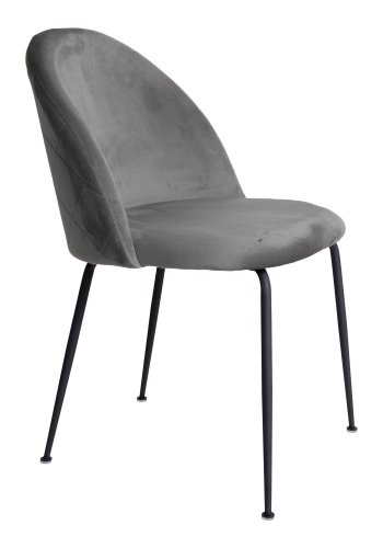 HOUSE NORDIC Geneve spisebordsstol - gr/sort velour/stl 