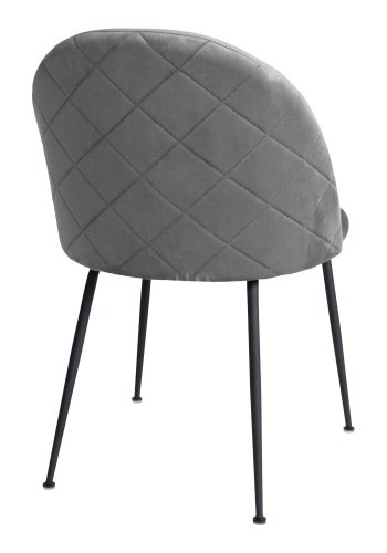 HOUSE NORDIC Geneve spisebordsstol - gr/sort velour/stl 