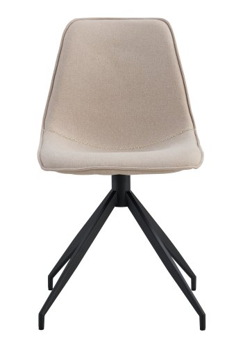 HOUSE NORDIC Monaco spisebordsstol, m. drejefod - sand polyester stof og sort metal