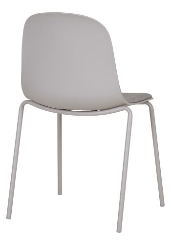 HOUSE NORDIC Madalena spisebordsstol - lysegr plast/polyester stof/stl