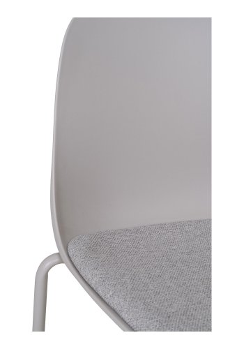 HOUSE NORDIC Madalena spisebordsstol - lysegr plast/polyester stof/stl