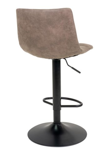 HOUSE NORDIC Middelfart barstol - lysebrun stof og sort stl