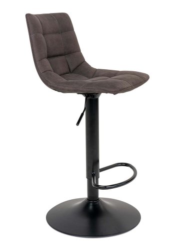 HOUSE NORDIC Middelfart barstol - mrkegr stof og sort stl