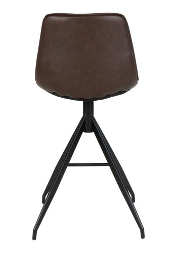 HOUSE NORDIC  Monaco Counterstol - Counterstol, PU lder, brun, sorte ben, HN1227
