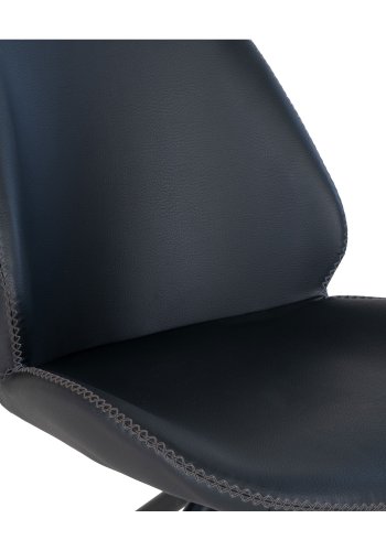 HOUSE NORDIC  Monte Carlo Spisebordsstol - Spisebordsstol med drejefod, PU lder, sort, sorte ben, HN1223