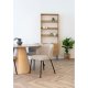 HOUSE NORDIC Safira spisebordsstol - beige bouclé polyester stof og sort stl