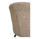 HOUSE NORDIC Safira spisebordsstol - beige bouclé polyester stof og sort stl