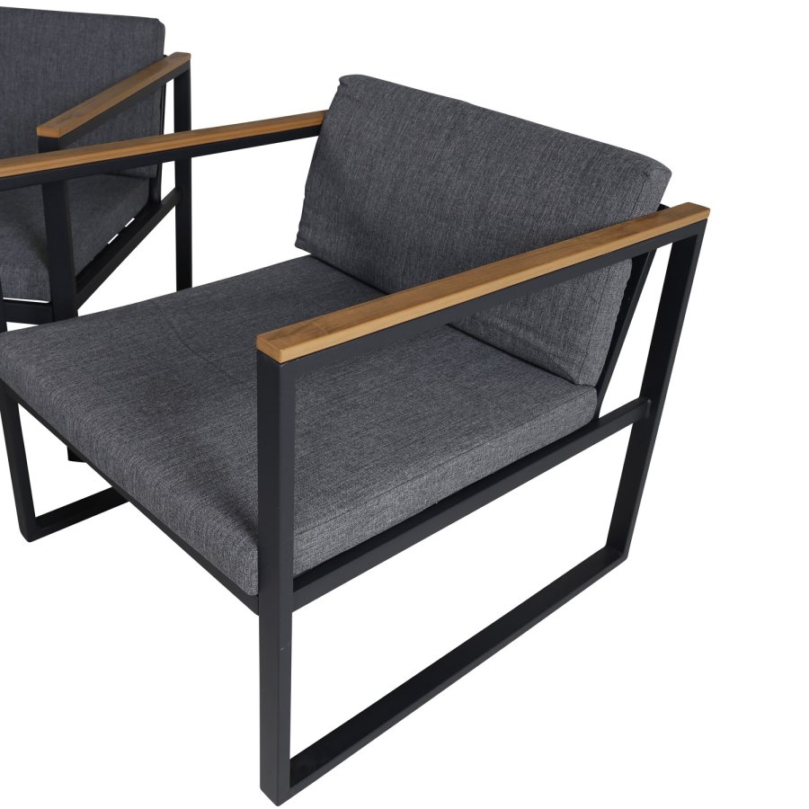 VENTURE DESIGN Dakar sofast - gr hynder, sprayglas og sort stl