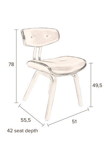 DUTCHBONE Blackwood Stol Sort