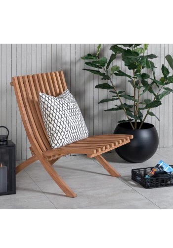 VENTURE DESIGN Kenya Sissor loungestol - natur teaktr