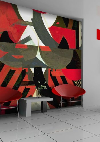 ARTGEIST Fototapet - Art prparat i rd (flere strrelser)