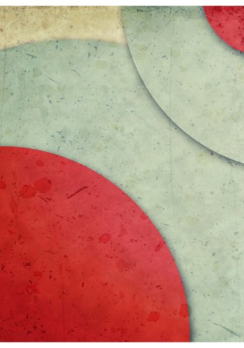 Artgeist Fototapet - circles - retro style, retro cirkler (flere strrelser)