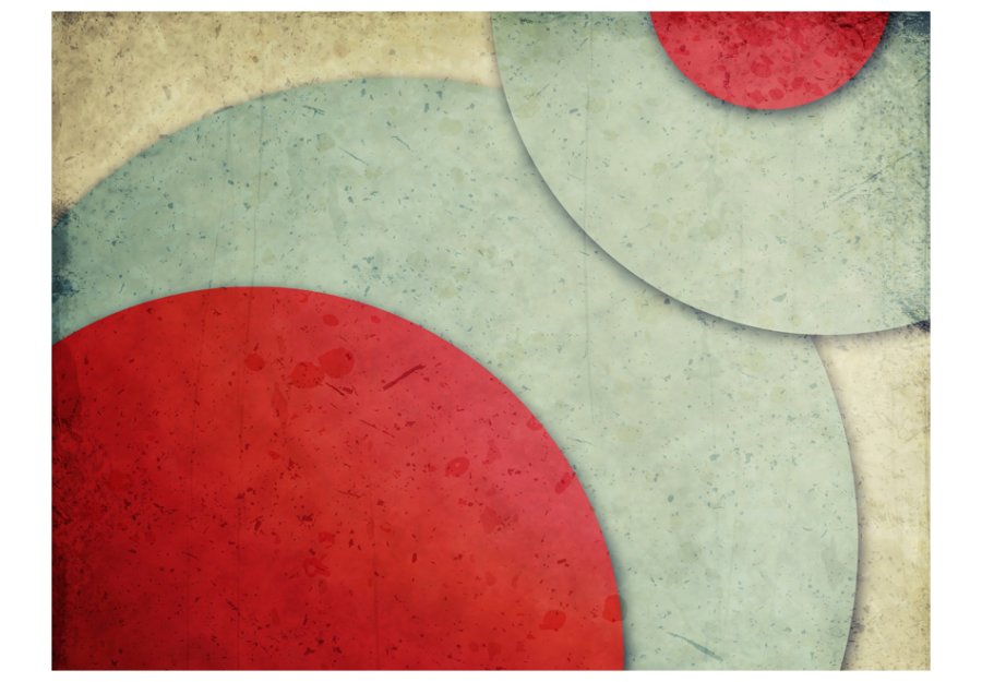 Artgeist Fototapet - circles - retro style, retro cirkler (flere strrelser)