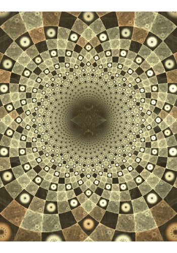 Artgeist Fototapet - Brown mosaic, brunt mandala i mosaik (Flere strrelser)