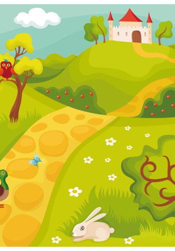 Artgeist Fototapet - En sti til en magisk slot (flere strrelser)