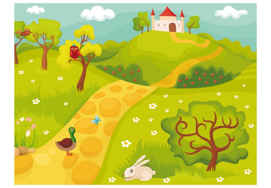 Artgeist Fototapet - En sti til en magisk slot (flere strrelser)