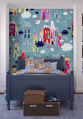 Artgeist Fototapet - By blandt skyerne (Flere strrelser)