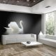 ARTGEIST Fototapet - swan (black and white), Svane (flere strrelser)